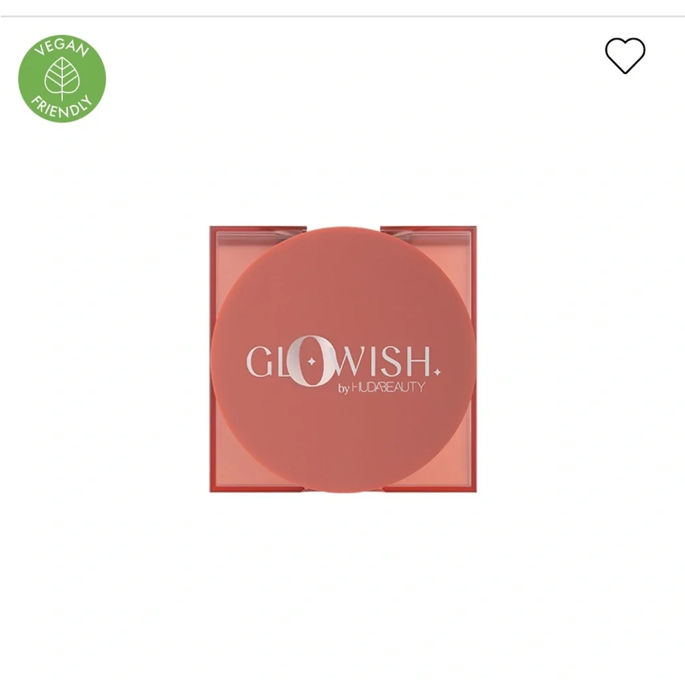 Huda Beauty GloWish Cheeky Vegan Blush Powder healthy peach 01 Warm soft peach